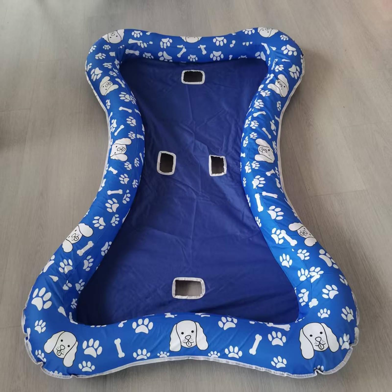 Dog Pool Float, Inflatable Ride On Toy, Sturdy Raft Mat Design, Floating Pet Lounger Accessory, Water Play Gear for Tub, Swimming, Backyard, River, Bath, Beach, Outside Activities, 57.48x37.4 inches