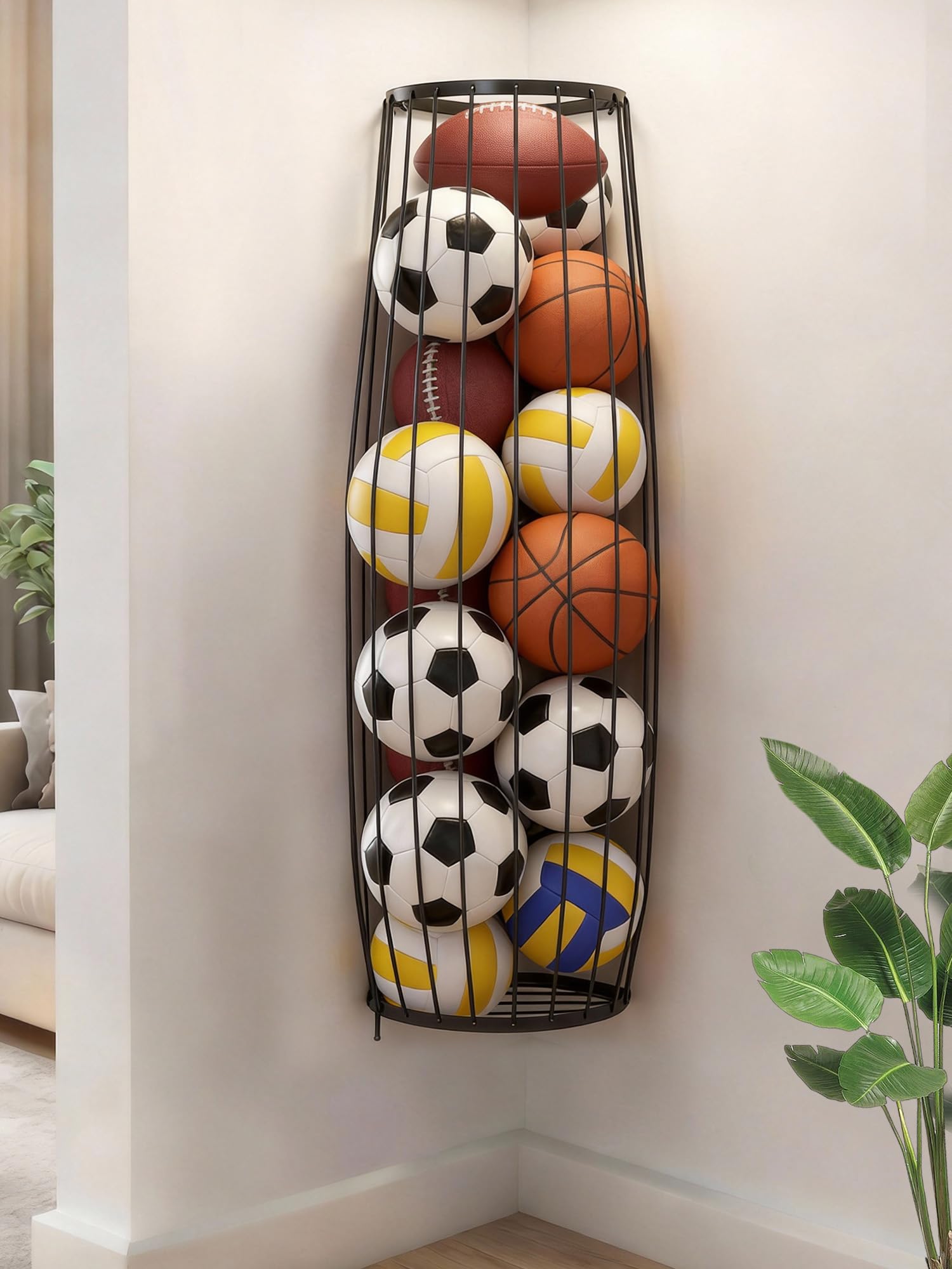 AIDILI Garage Ball Storage Rack
