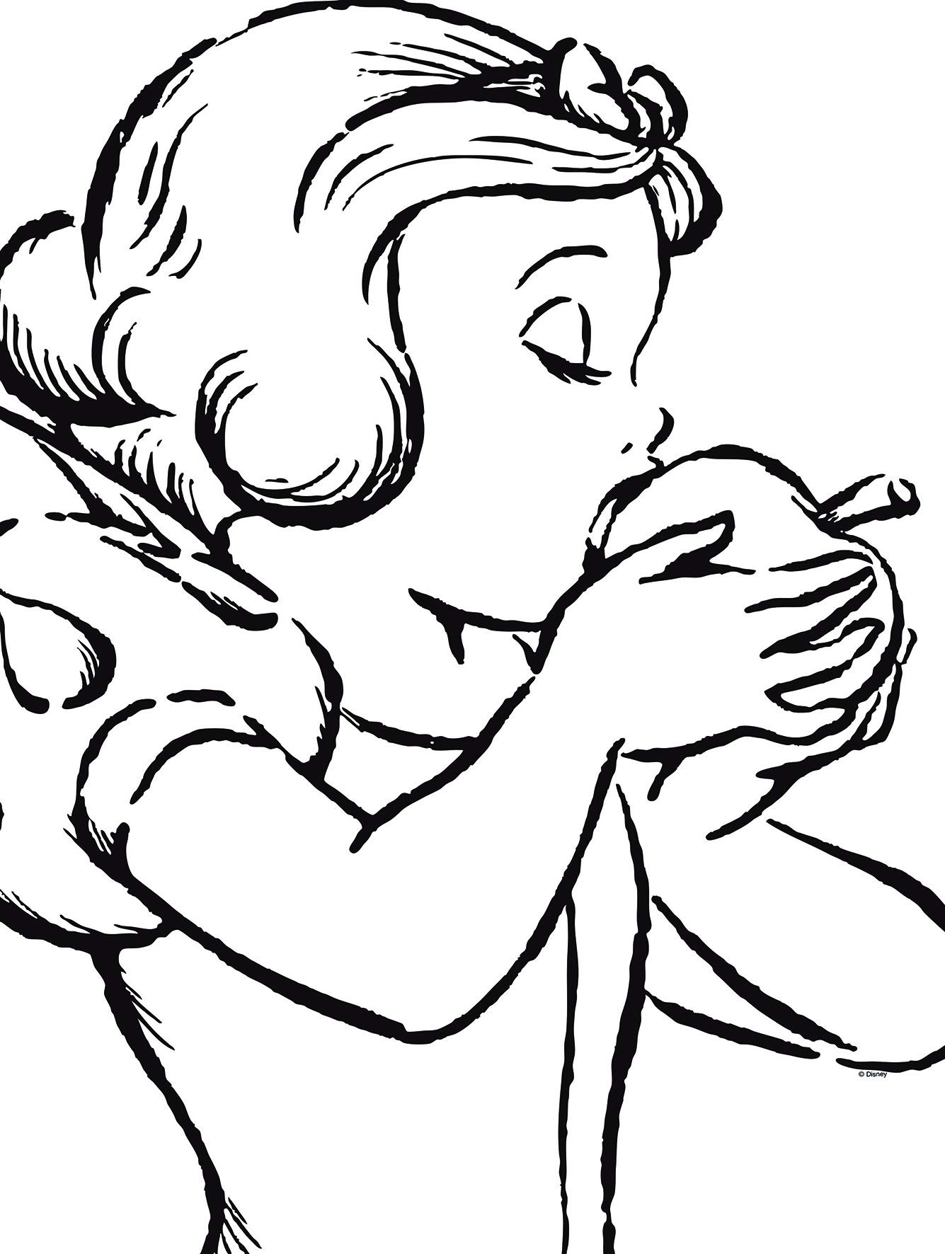Cuadro decorativo Komar Snow White Apple Bite, obra monocromática de 30 x 40 cm