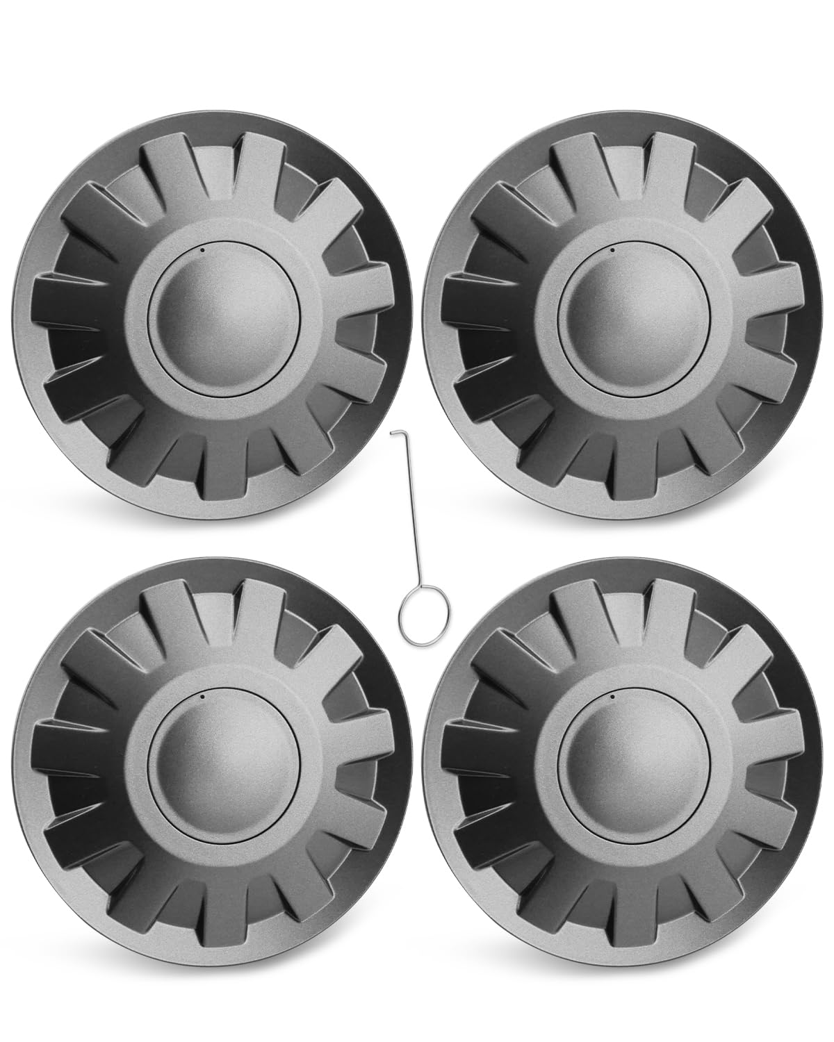 ANODZU 4 Pack Wheel Hub Center Caps Cover Fit for Tesla Model 3 Highland 2024, Matte Black