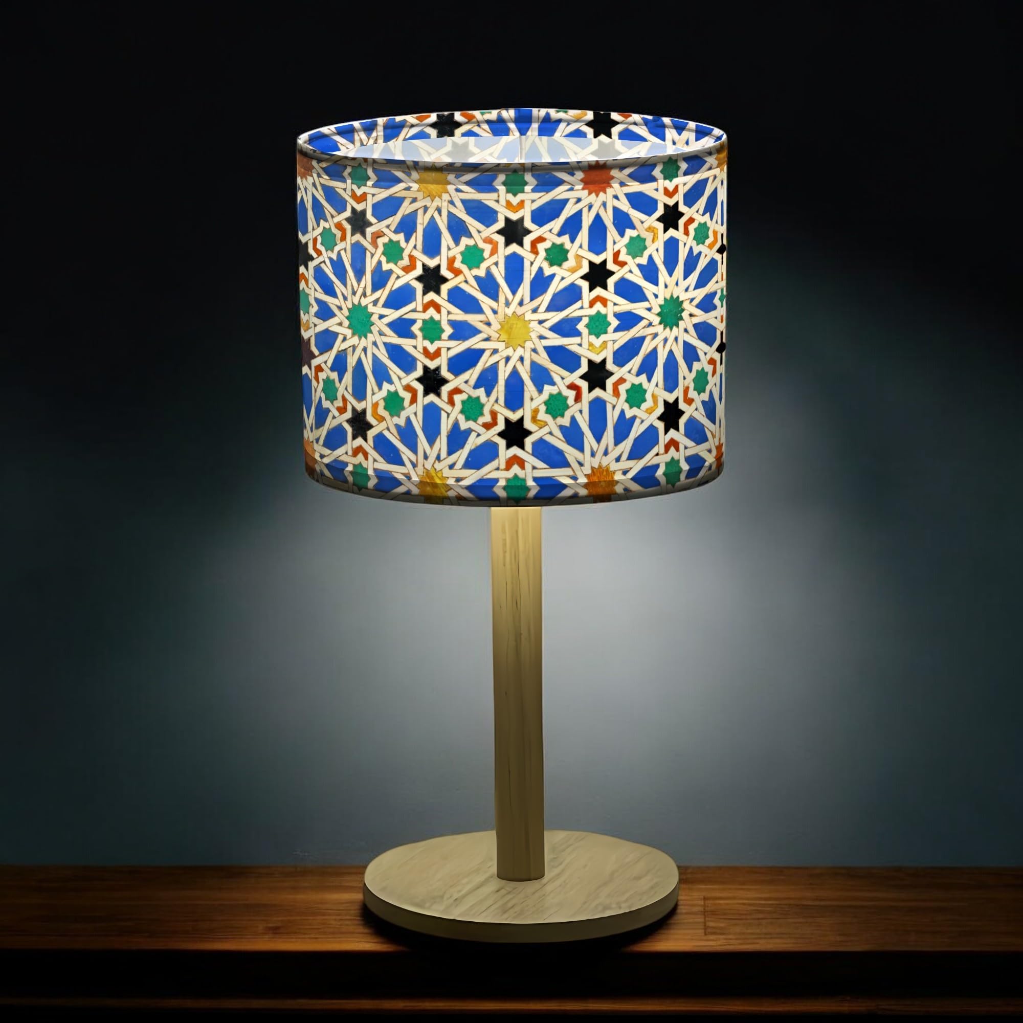 Bellaluma Lampada da comodino Lampada da comodino Candeeiro Mesa de Cabeceira Lampade da comodino Lampada da camera Lampada da tavolo (Alcazar Tile, 1 unità)