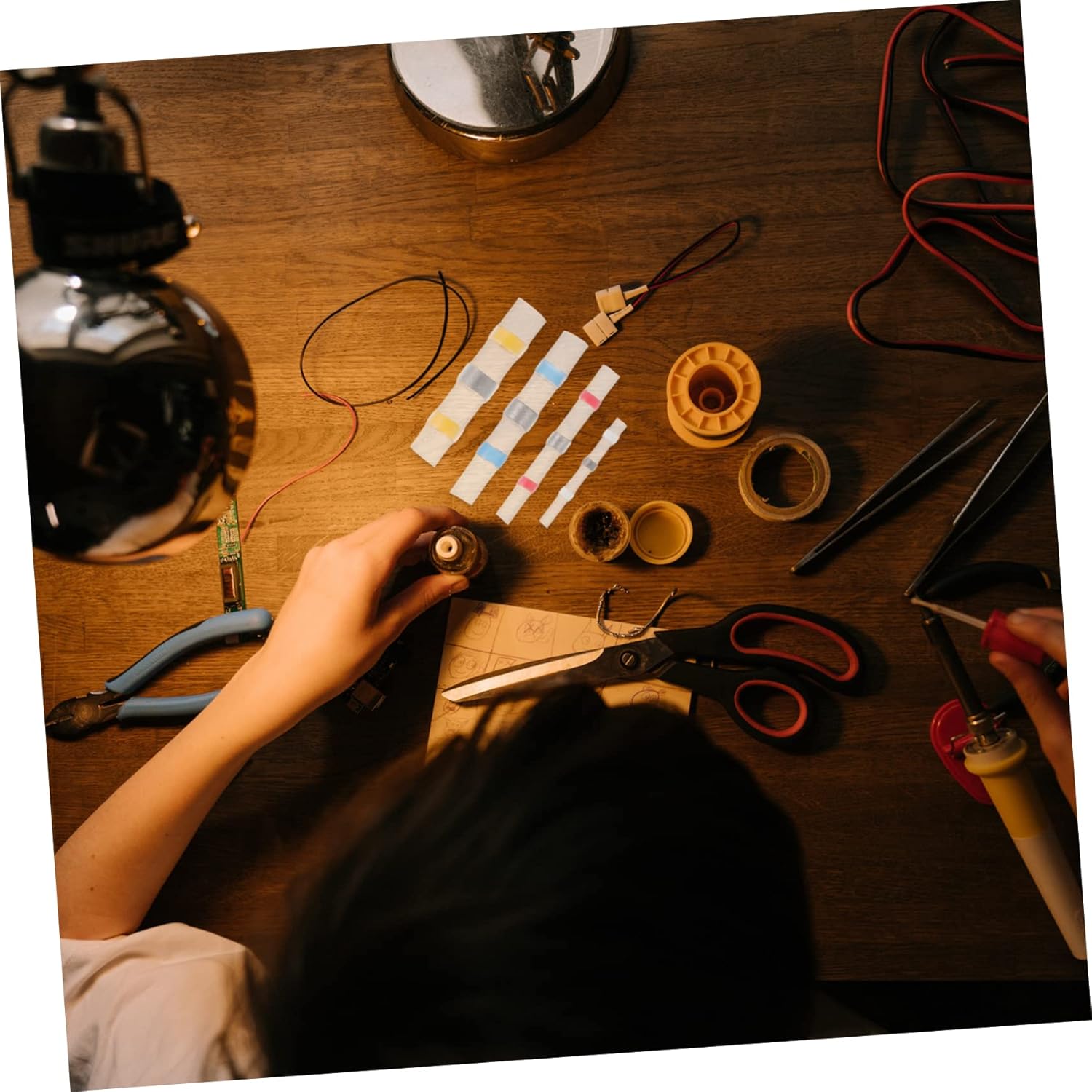 Veemoon 400pcs Electrical Wire Terminals Heat Shrink Solder Connectors Grade Insulated Boat Car Outdoor Wire Connectors Kit