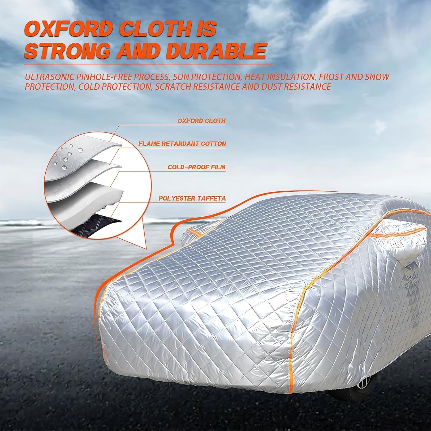 Bâche Voiture Extérieur Anti Grele pour BMW G90 Sedan 2024-2025,Housse Anti Grele Voiture,Coupe-Vent,Anti-Pluie,Anti-Neige,Anti-PoussièRe Et Anti-Rayures khcja1
