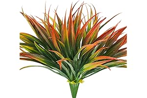 6Pcs Artificial Grass Fake Plants: Enhance Your Outdoor Decor with Enduring Beauty