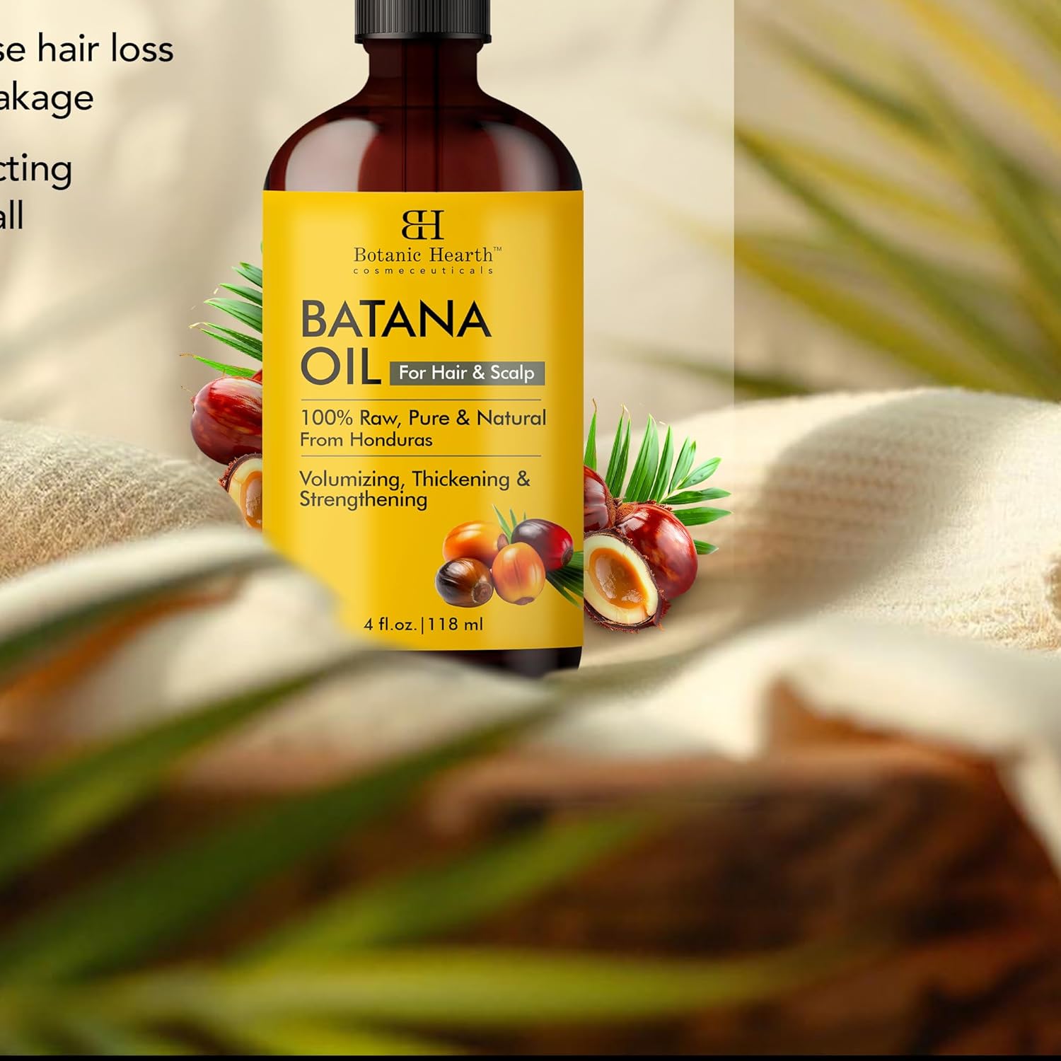 Botanic Hearth Hair Oil for Hair Growth & Home Hair Perm Kit | Strengthening Dry, Frizzy, Damaged Hair & Scalp Treatment | Batana Oil – 4 Fl Oz (2pack)