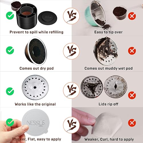 Miniatura 9 de Juego de 100 tapas de papel de aluminio originales de Vertuo reutilizables, ALSeal EZ FIT para cápsulas recargables Nespresso, compatibles con