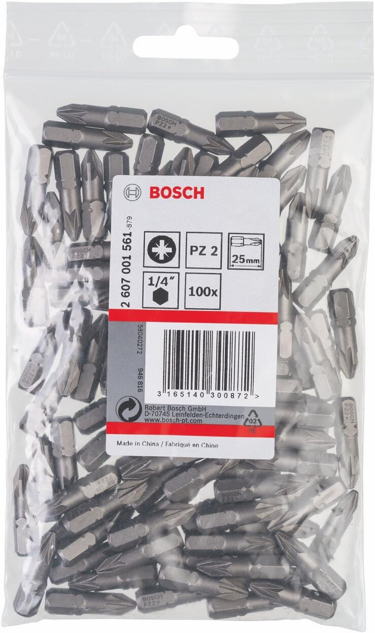 Exсluѕіvе Dіѕсоunt 60% Prісе Bosch 2607001561 Screwdriver Bit PZ 2, 25mm 100 Pcs