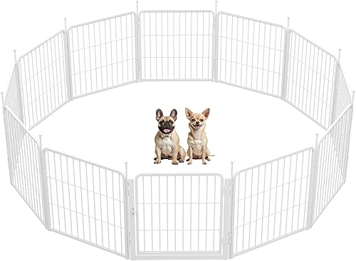 Miniatura 22 de SunsGrove - Cerca para perros, 24 pulgadas de 8 paneles para interiores, corralito para perros pequeños y cachorros, fácil de instalar, cerca