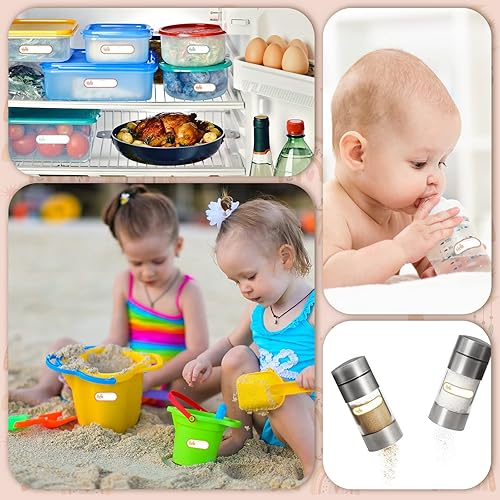 Vista 43 de 320 etiquetas para biberones para guardería, etiquetas de nombre para artículos esenciales de guardería, autolaminadas, calcomanías de nombre