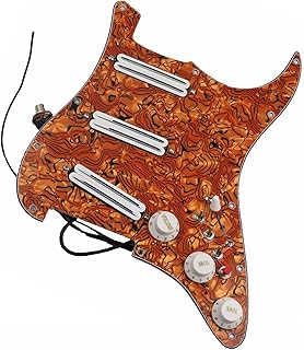 Orange Pickguard Pickup Dual Hot Rails Humbucker Pickup Versatility Pre-wired Pickguard For Guitars guitar pickguard pickup