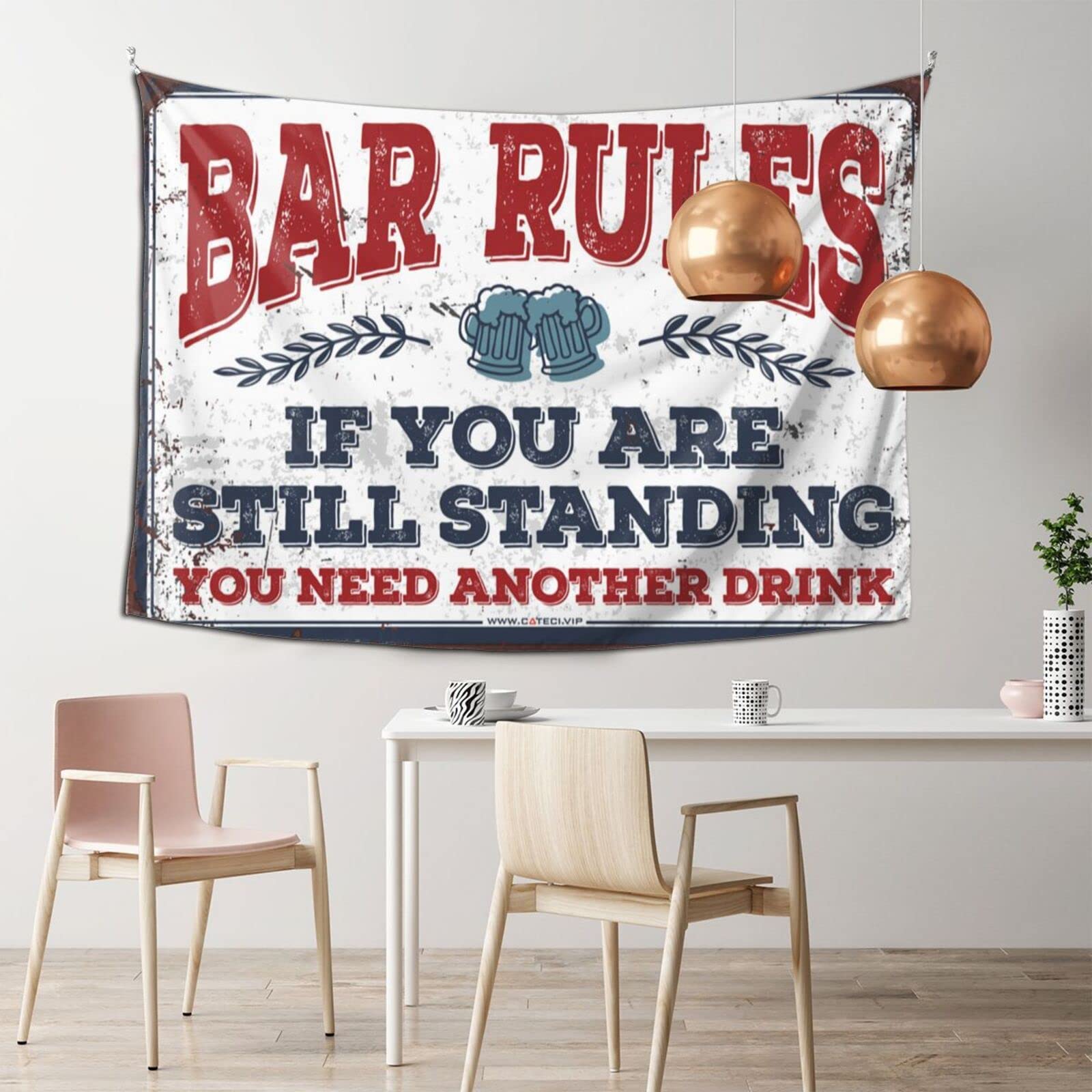 Dsocuiubos Tapestry for Bedroom Bar Rules Tapestry Beer Decor Funny House Decor (Size : 100X150CM)