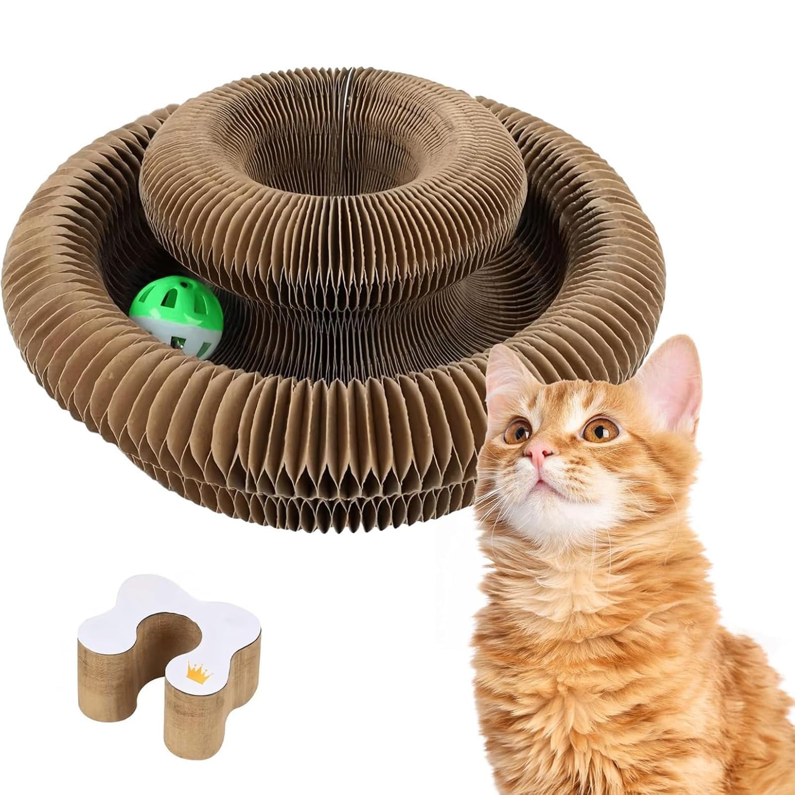 Reiteag Katzenwirbel Katzenliebling Für Große Katzen, Katzenwirbel Original, Strapazierfähiges Doppelseitiges Design Mit Glöckchen, Für Katzen Jeder Größe Geeignet