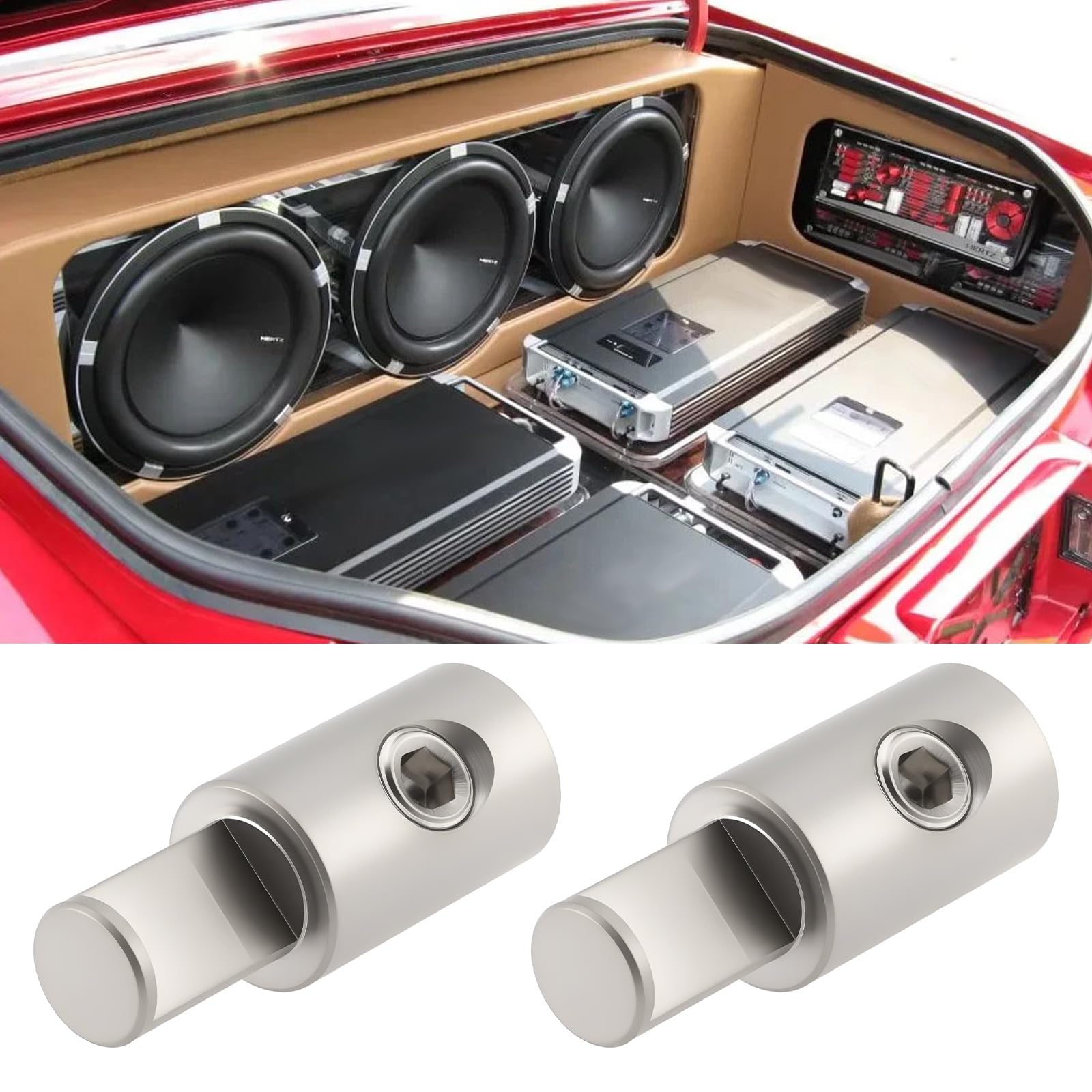4Pcs Car Stereo Audio Wire Reducer 1/0 Gauge Power Ground Wire Pin per la maggior parte delle auto Amp Input