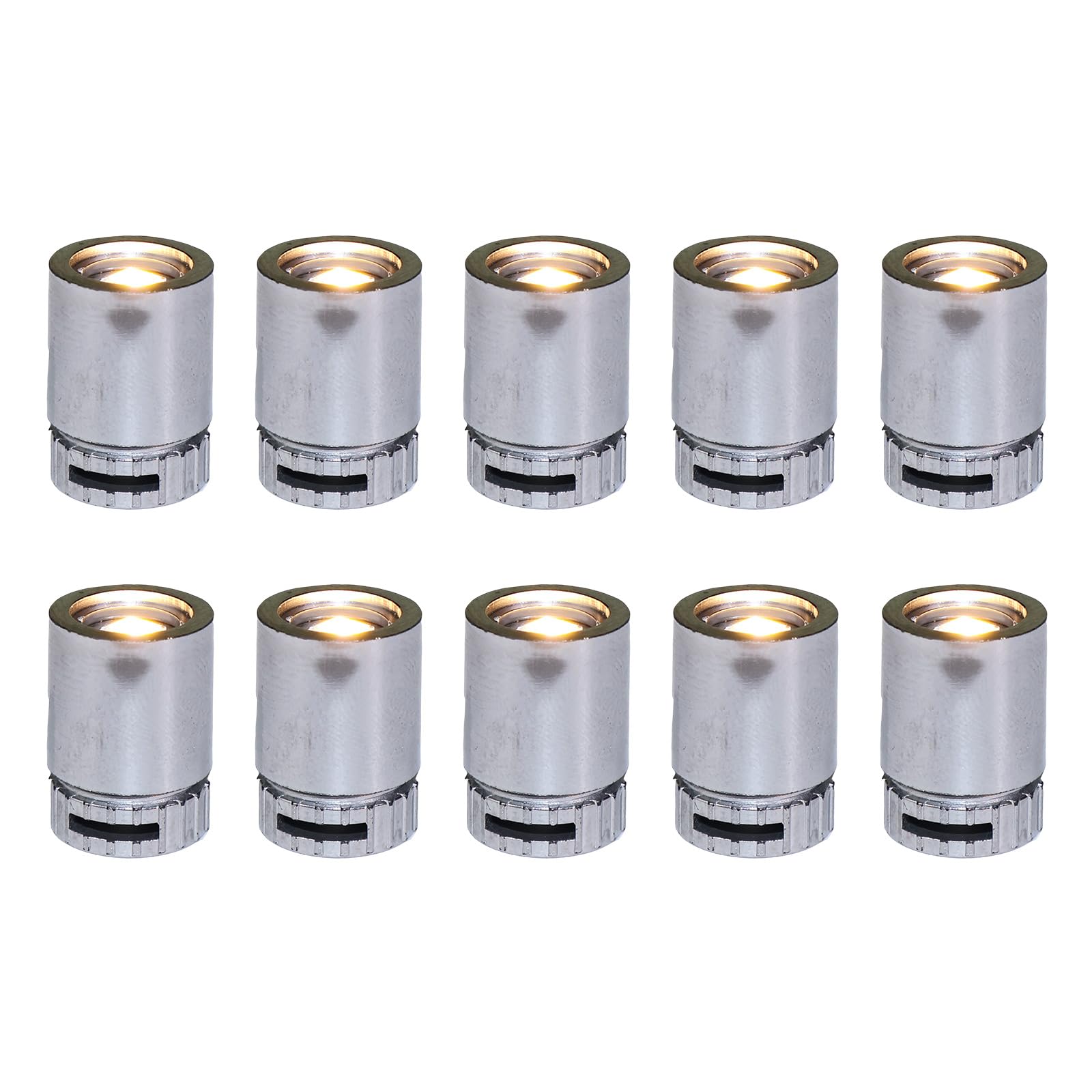 10 Pack Mini LED Lights, Warm White Battery Powered Small Lights, Silver Plastic Tiny LED Lamps for Dollhouse, Paper Lanterns, Wedding Party & DIY Crafts Decor