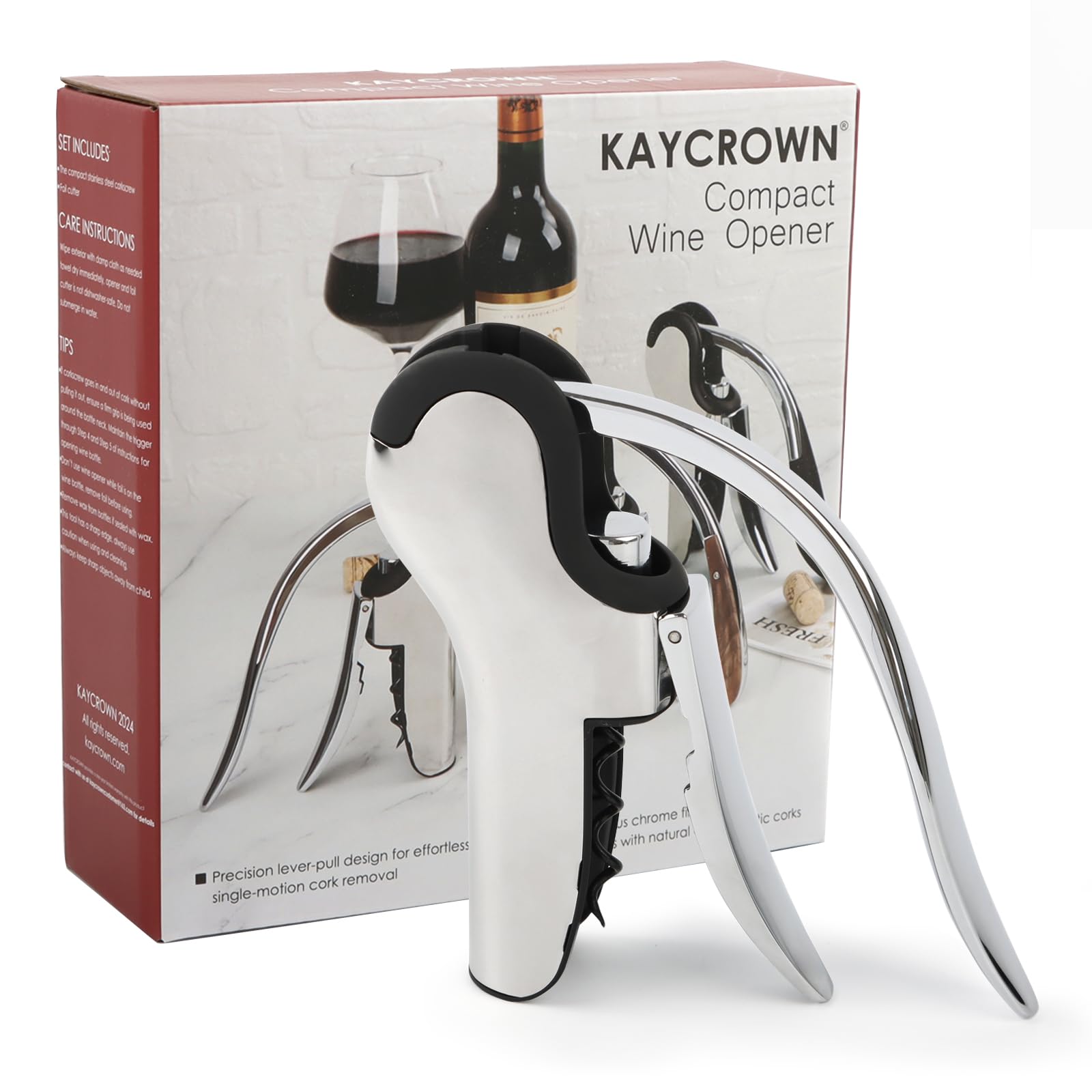 E. Palace in acciaio INOX verticale cavatappi a leva con tagliacapsule design Housewares integrata.