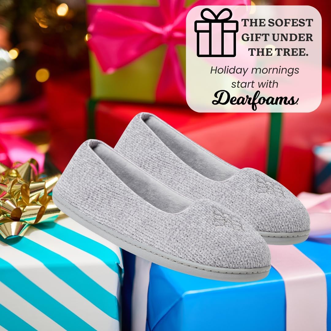 Dearfoams Women's Rebecca Soft Memory Foam Lightweight House Shoes Cozy Loafer with Warm Lining and Wide Widths Slipper - Image 5