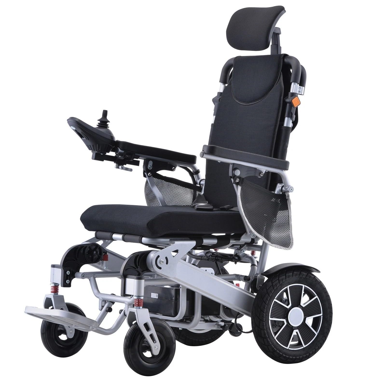 Silla de ruedas eléctrica plegable ligera con respaldo ajustable mando a distancia, ancho del asiento 47 cm, modelo J26R