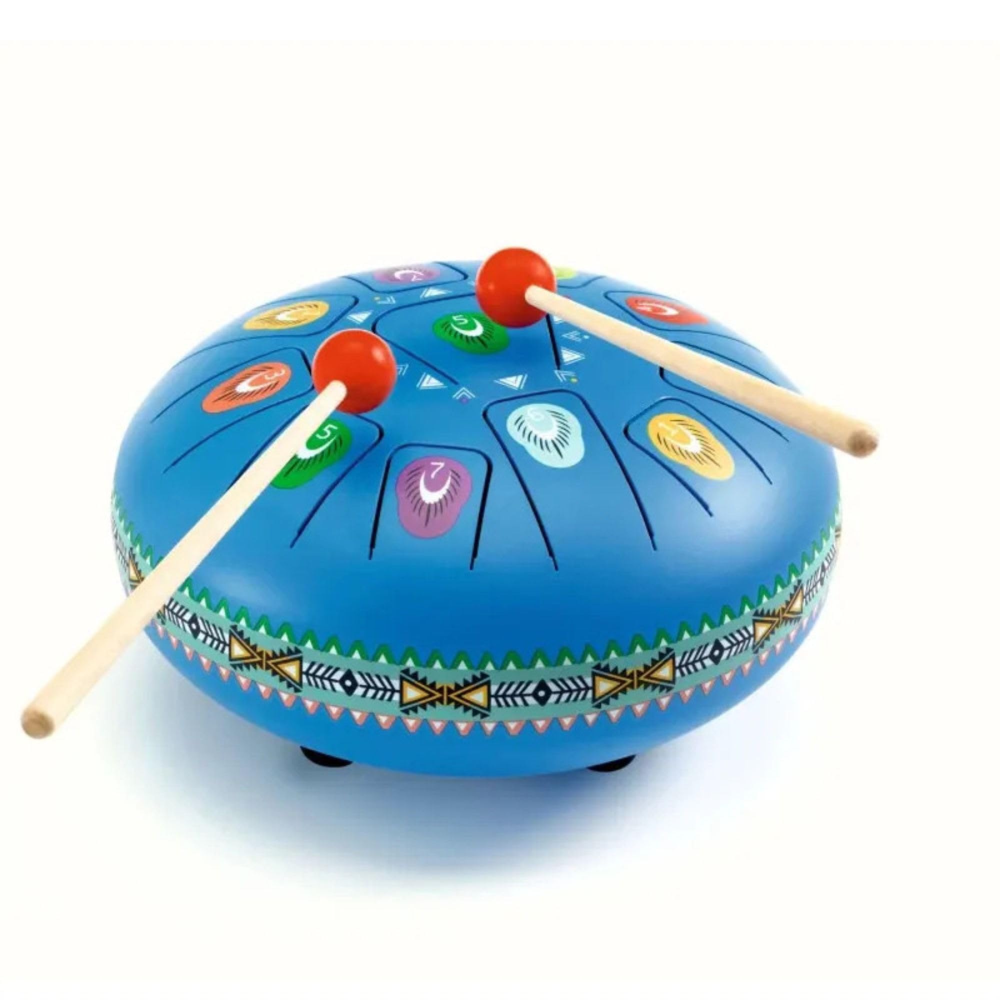 Djeco musical instrument toy - Animambo large tongue drum 11 notes FSC