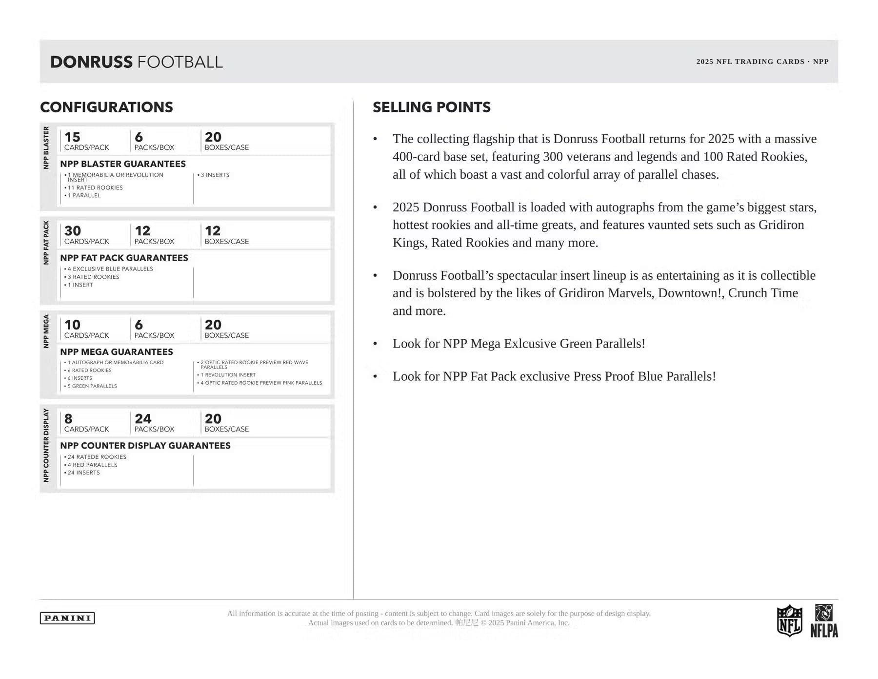 2025 Panini Donruss Football - Caja de 6 tarjetas coleccionables Blaster (1 inserto de recuerdo o revolución por caja)