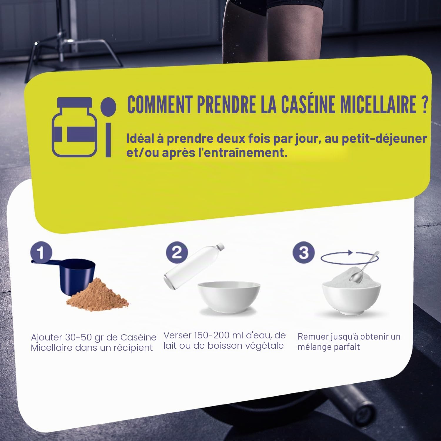 Masmusculo - Caséine Micellaire 1 kg - Protéine de Caséine - Masse Musculaire - Libération Prolongée d’Acides Aminés - Récupération Post-Entraînement - Goût Custard