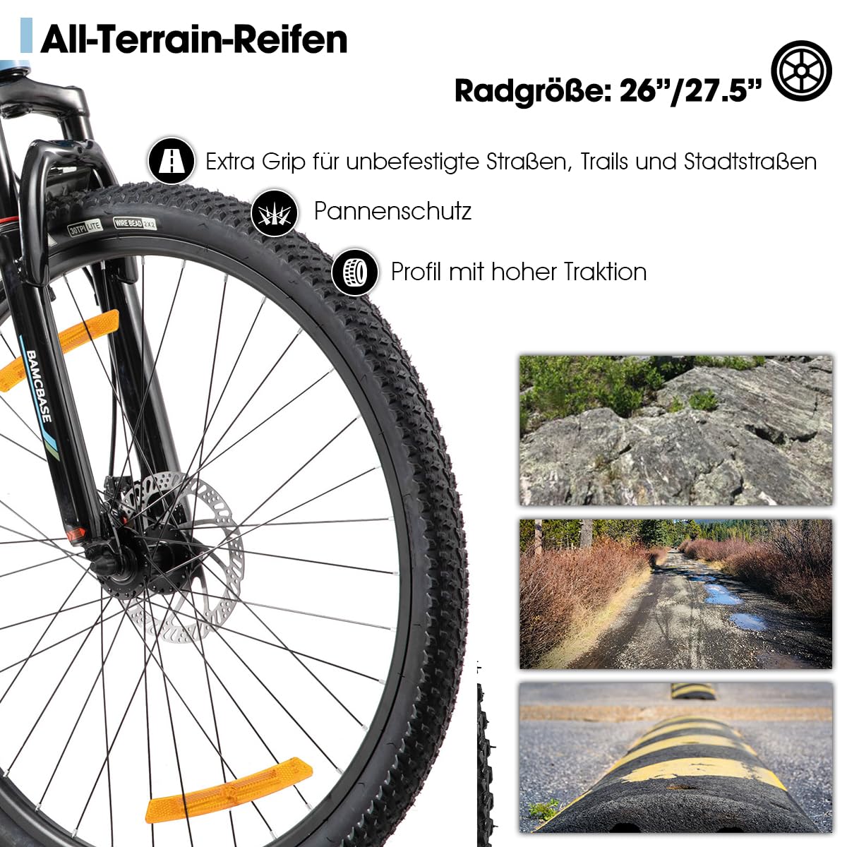 HILAND Rockford rower górski MTB 27,5", dla mężczyzn i kobiet, 18-biegowy rower z hamulcem tarczowym dla mężczyzn i kobiet, aluminiowa rama, Hardtail, unisex, dla dorosłych, niebieski