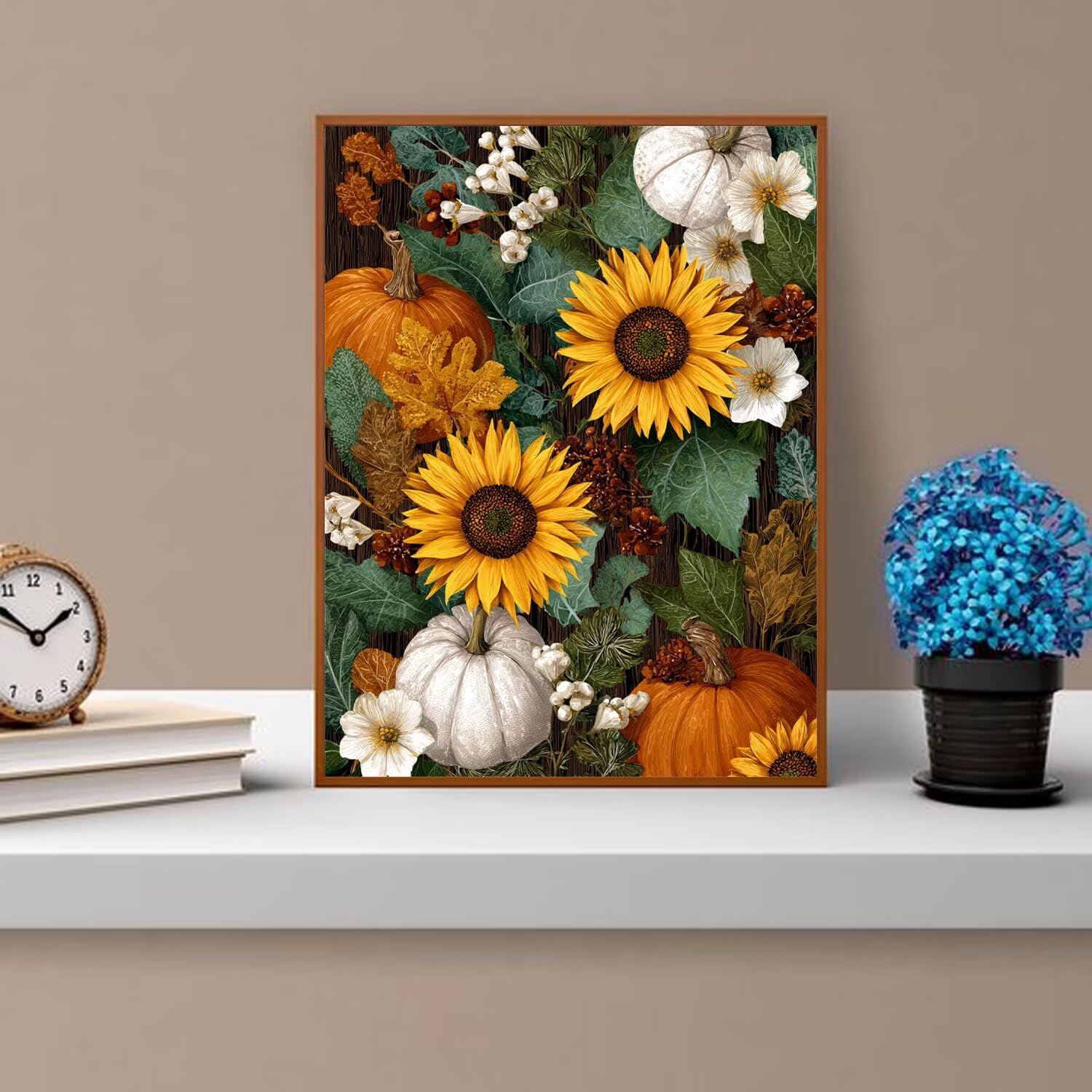 Dipingere con i Numeri Adulti Girosoli, zucca Dipingere con i Numeri Bambini DIY Kit, Set Premium con Pennelli, Decorazione Casa & Creativo Regalo di Compleanno, Attività di Tempo libero 70x95cm z-433