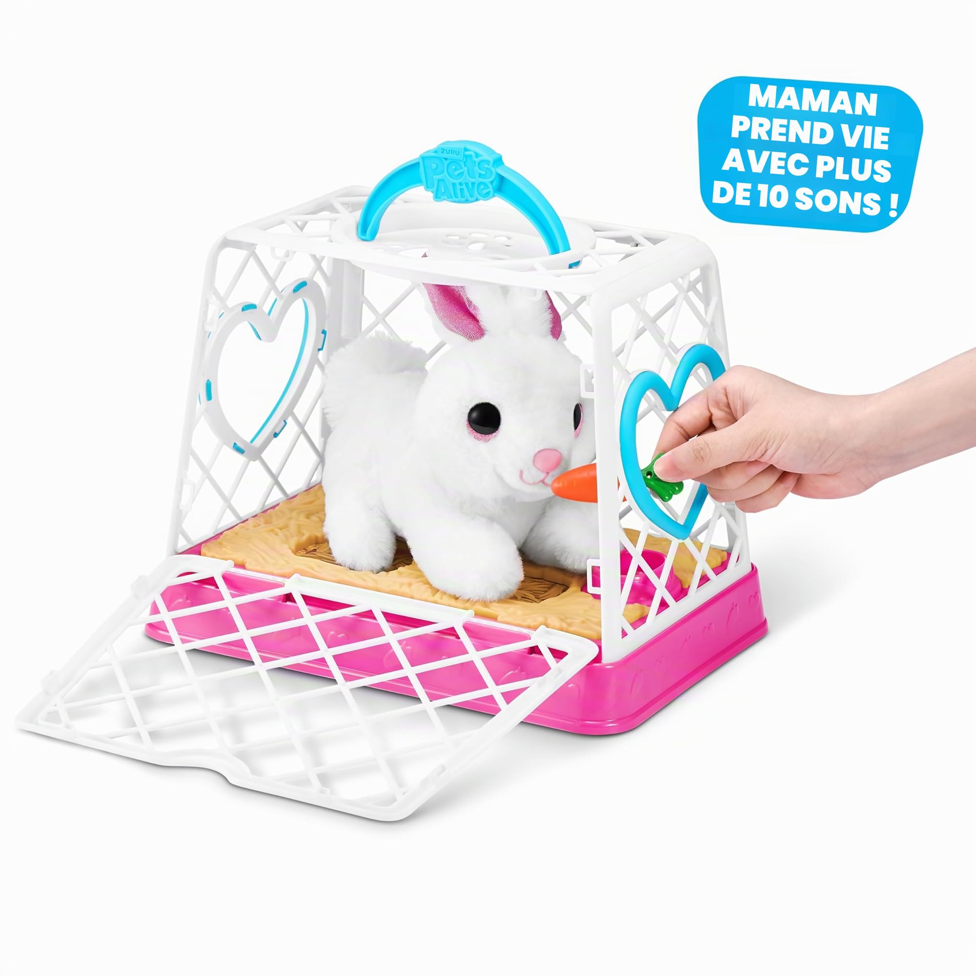 Pets Alive Mama Bunny Surprise de ZURU, Robot Lapin en Peluche, Série 1