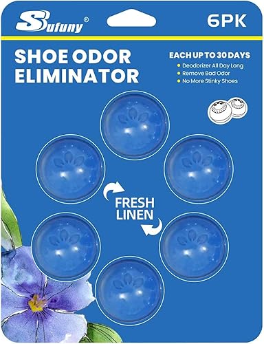 Pelotas desodorantes para tenis, pelotas desodorantes para tenis, bolsas de gimnasio y casilleros, bolas eliminadoras de olores, paquete de 6