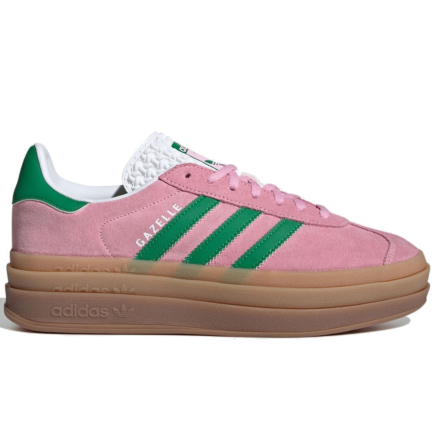 adidas Gazelle ピンク/グリーン スニーカー 25cm adidas GAZELLE BOLD W 