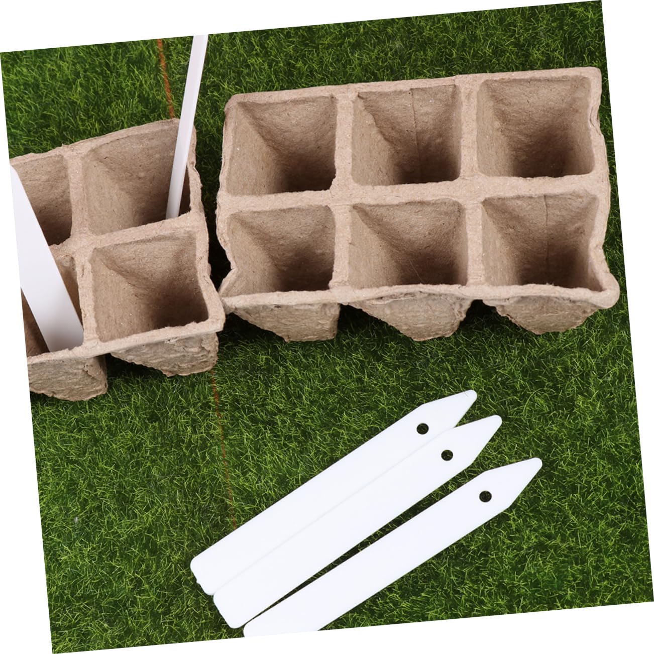 iplusmile 100pièces Pot De Pépinière Godets De Culture Pâte à Organique pour Jardin avec Étiquettes pour Plantes