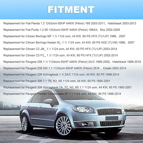 Miniatura 2 de JDMON Inyectores de combustible Citroen Berlingo C2 C3 Peugeot 206 306 Partner 1.1 Fiat Panda 1.2 44 KW Repalce IPM002 0280156324 4 piezas