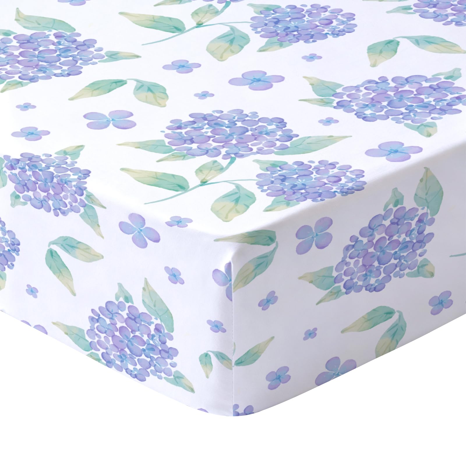 UOMNY Crib Sheet,Boys Girls Crib Sheets Baby Sheet for Standard Crib and Toddler Mattresses Nursery Bedding Sheet Crib Mattress Sheets for Boys and Girls 1 Pack Toddler Sheet Purple Flower 52x28 Inch