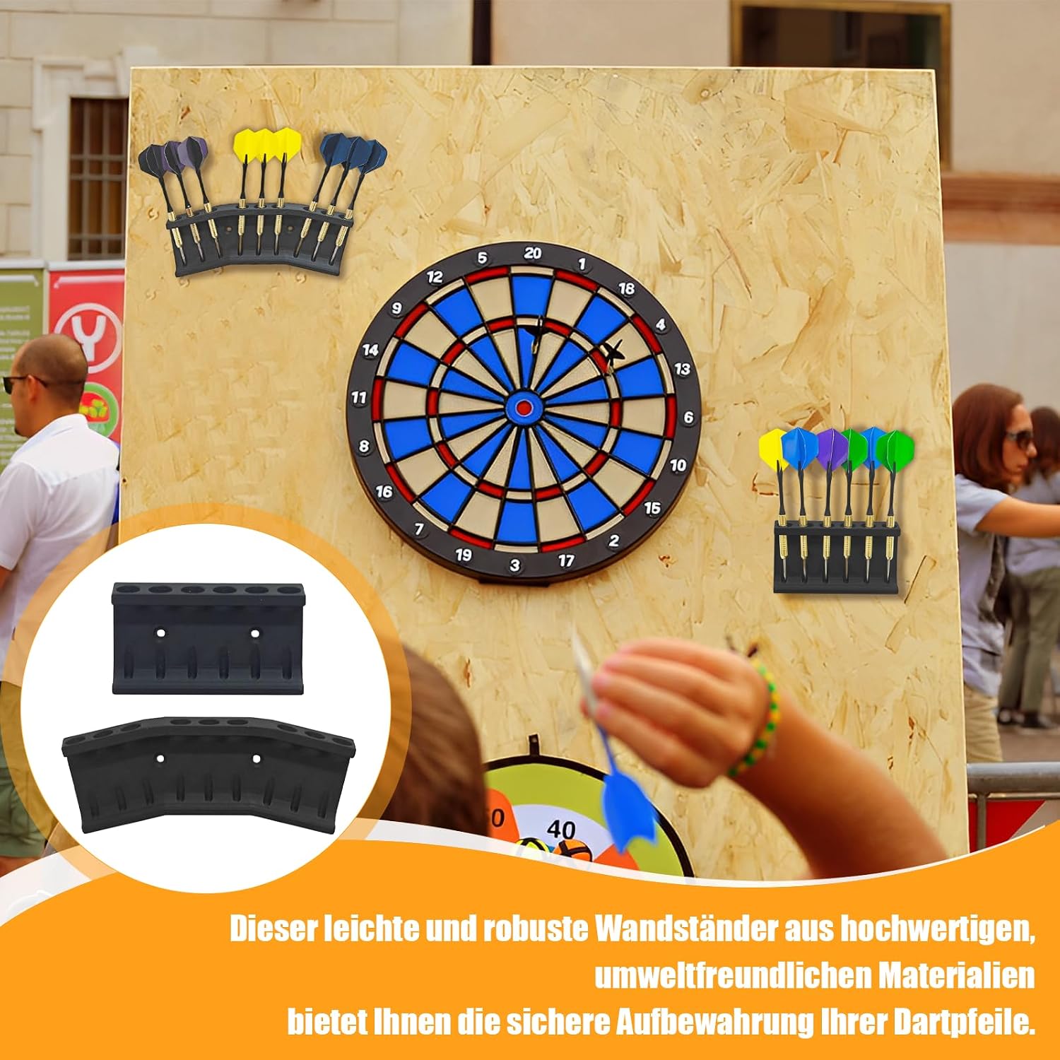2 Pcs Wall Mounted Dart Holder, Dart Racks to Display 6 and 9 Darts, Unique Gift for Dart Players