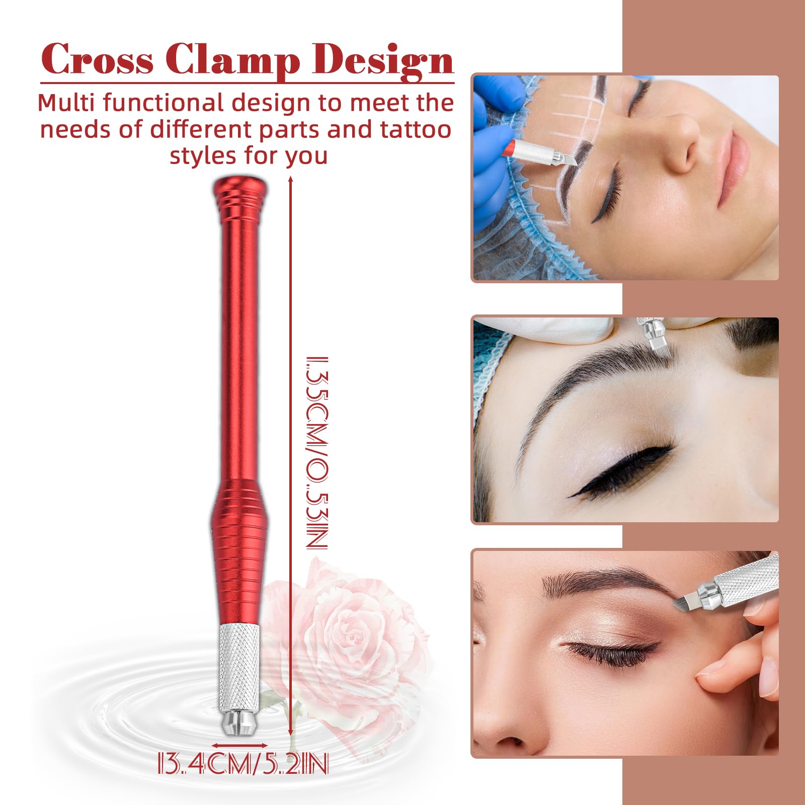 ATOMUS Microblading Kit Eyebrow Microblading Manual Tattoo Pen and Microblading Needle 7 Pin 12 Pin 14 Pin 18 Pin for Eyebrow Permanent Makeup