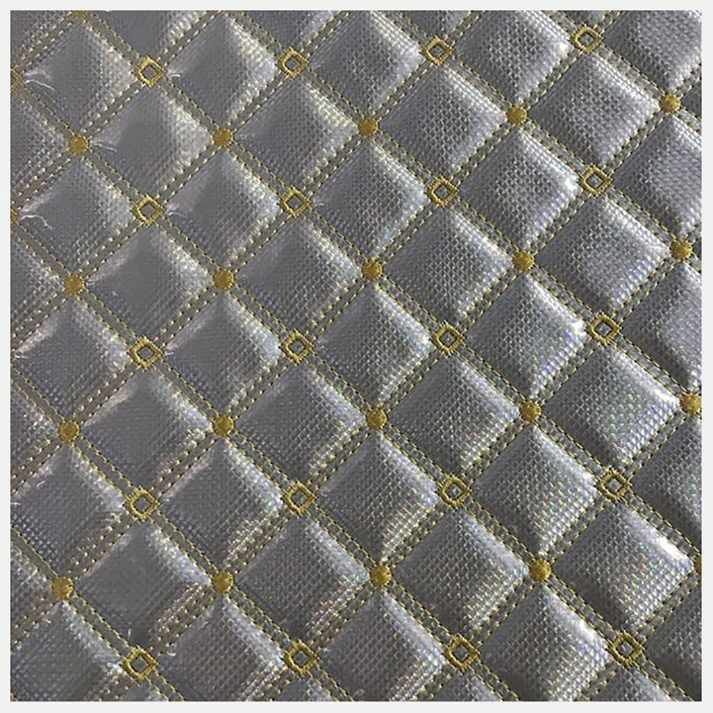 Faux Leather Fabric Leatherette Vinyl Leather Cloth Material Upholstery, Car Lining Leather Stretch Fabric Leatherette Faux Leather Upholstery Sold by The Metre(Gray,1.55X6m)