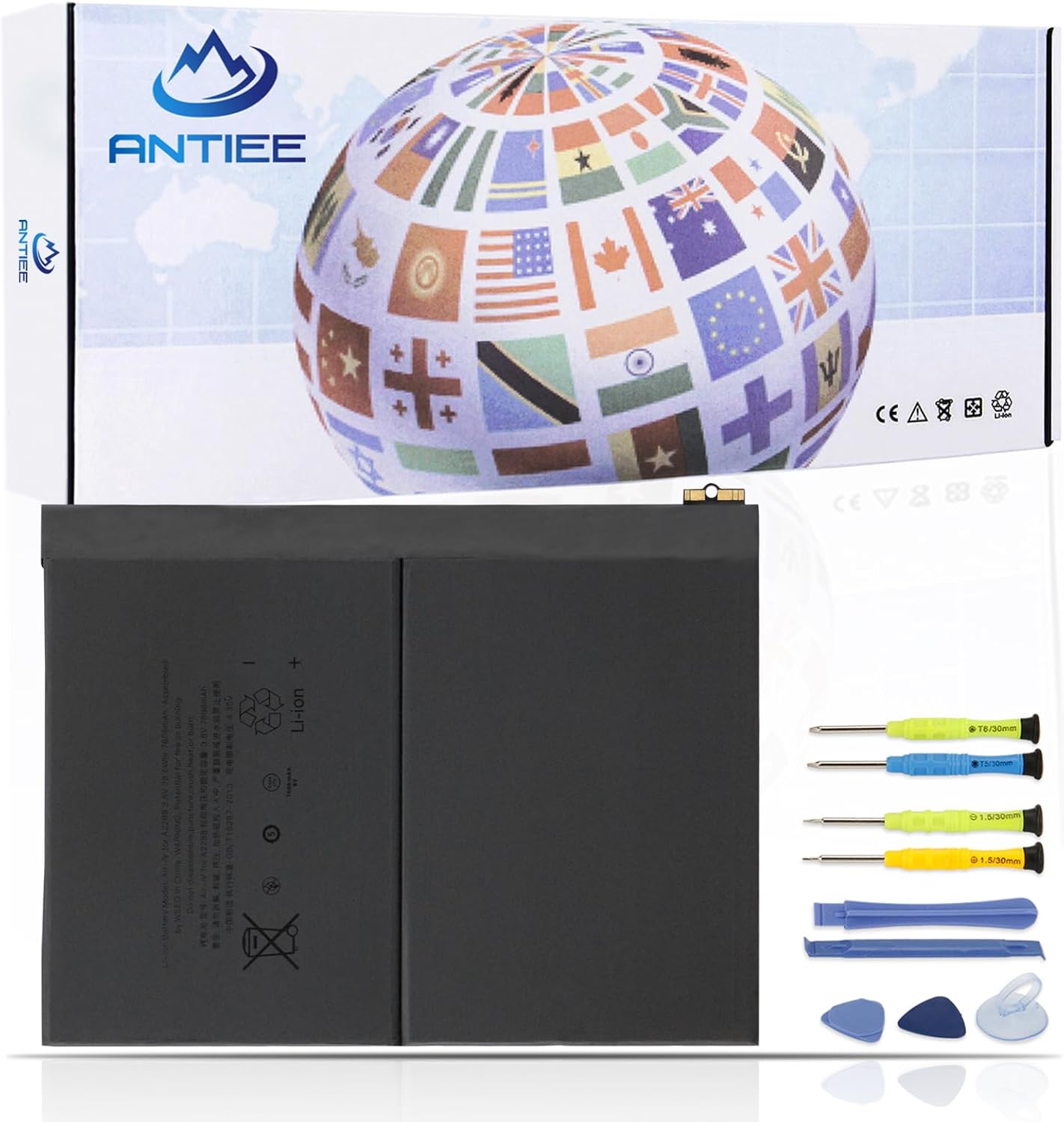 A2288 Tablet Battery Replacement for iPad Air 10.9" 2020 4th Generation Gen 4 A2072 A2316 A2324 A2325 iPad 13.1 iPad 13.2 MYFN2LL/A MYFM2LL/A MYFT2LL/A MYHY2LL/A MYGX2ZP/A EMC 3570 3571 28.6Wh