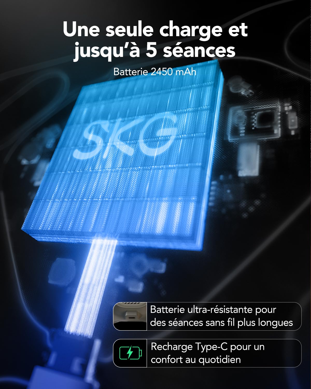 SKG Masseur du bas du dos pour soulager la douleur, coussin chauffant réglable sans fil, masseur infrarouge vibrant pour le dos,ceinture lombaire, cadeaux pour papa,femme,convient aux tailles 23-45