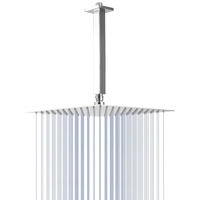 Buy Rain Shower Head With Shower Arm, NearMoon Ceiling Mount Square