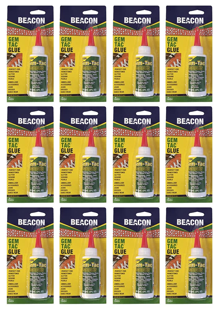 Beacon Gem Tac Glue 2oz; 12 Pack