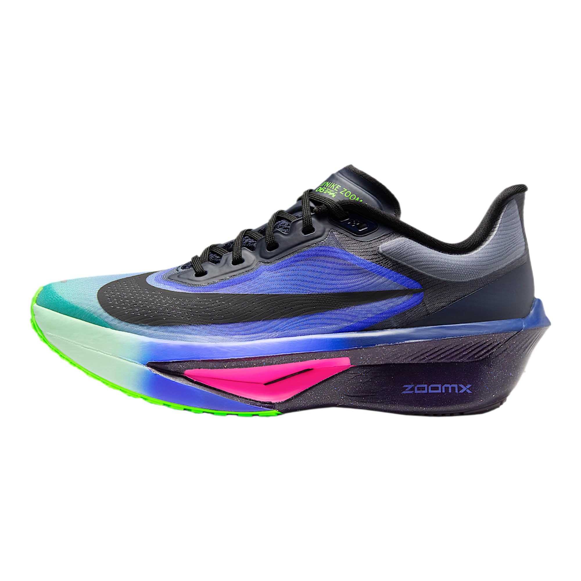 Zoom Fly 6 Glam Women's Road Racing Shoes (Dark Obsidian/Racer Blue/Emerald Rise/Black)