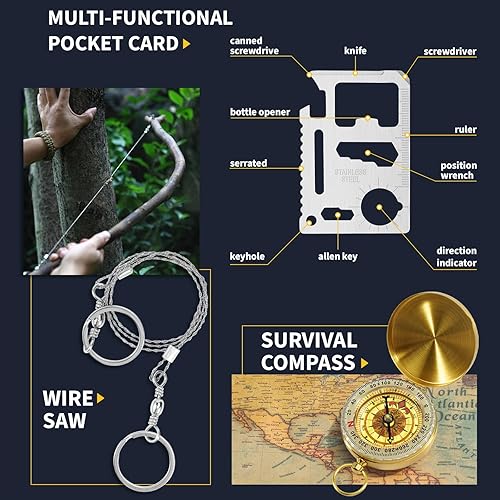 Miniatura 6 de Gifts for Men Him Dad, Survival Kits and Equipment 14 Pcs, Christmas Stocking Stuffers, Anniversary Birthday Gifts for Husband Boyfriend Guy,
