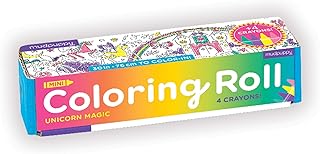 Mudpuppy Magic Mini Coloring Roll – Continuous Coloring Paper Roll Measuring 5.5” x 30” – 4 Crayons Included, Perfect Trav...