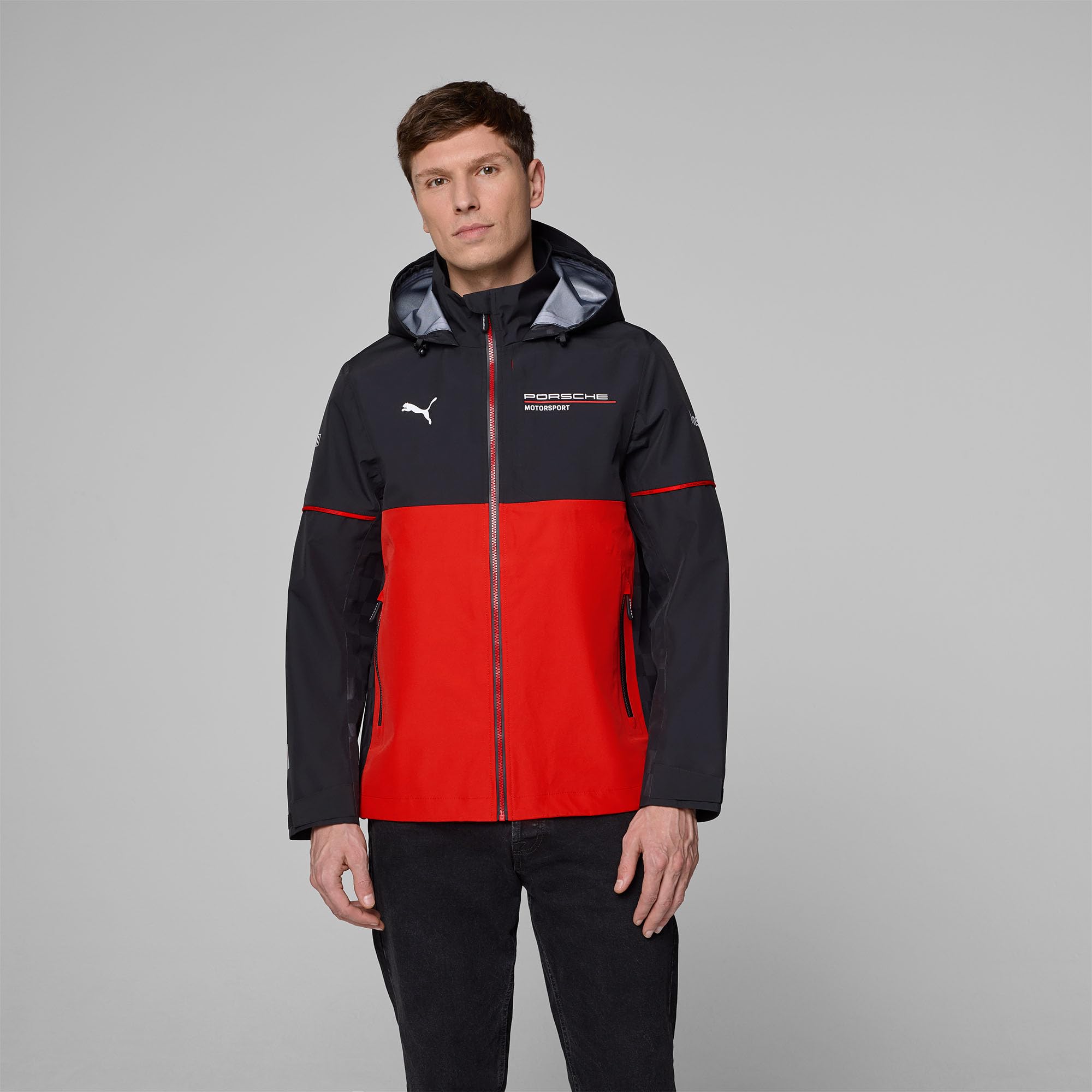 PUMA Porsche Motorsport Veste imperméable d'équipe pour homme - Noir