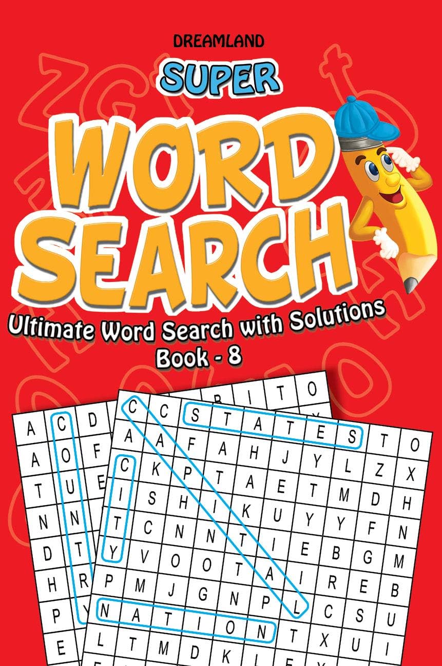 Super Word Search Book 8 | 192 Puzzle Pages with Answers | Fun Brain Teasers for Kids Ages 6–15 | Learning Gift for Boys & Girls| Educational & Fun Activity Book