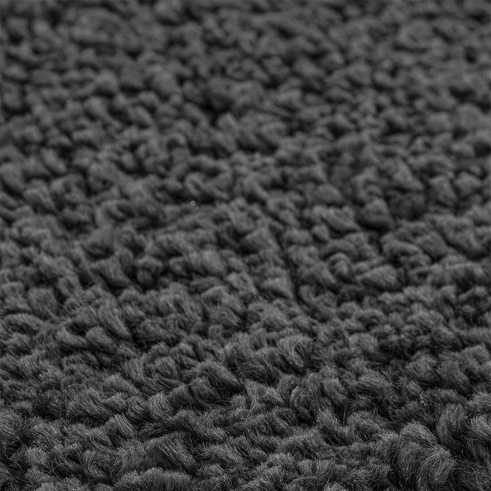 Lot de 3 tapis de bain antidérapants en polypropylène Gris foncé