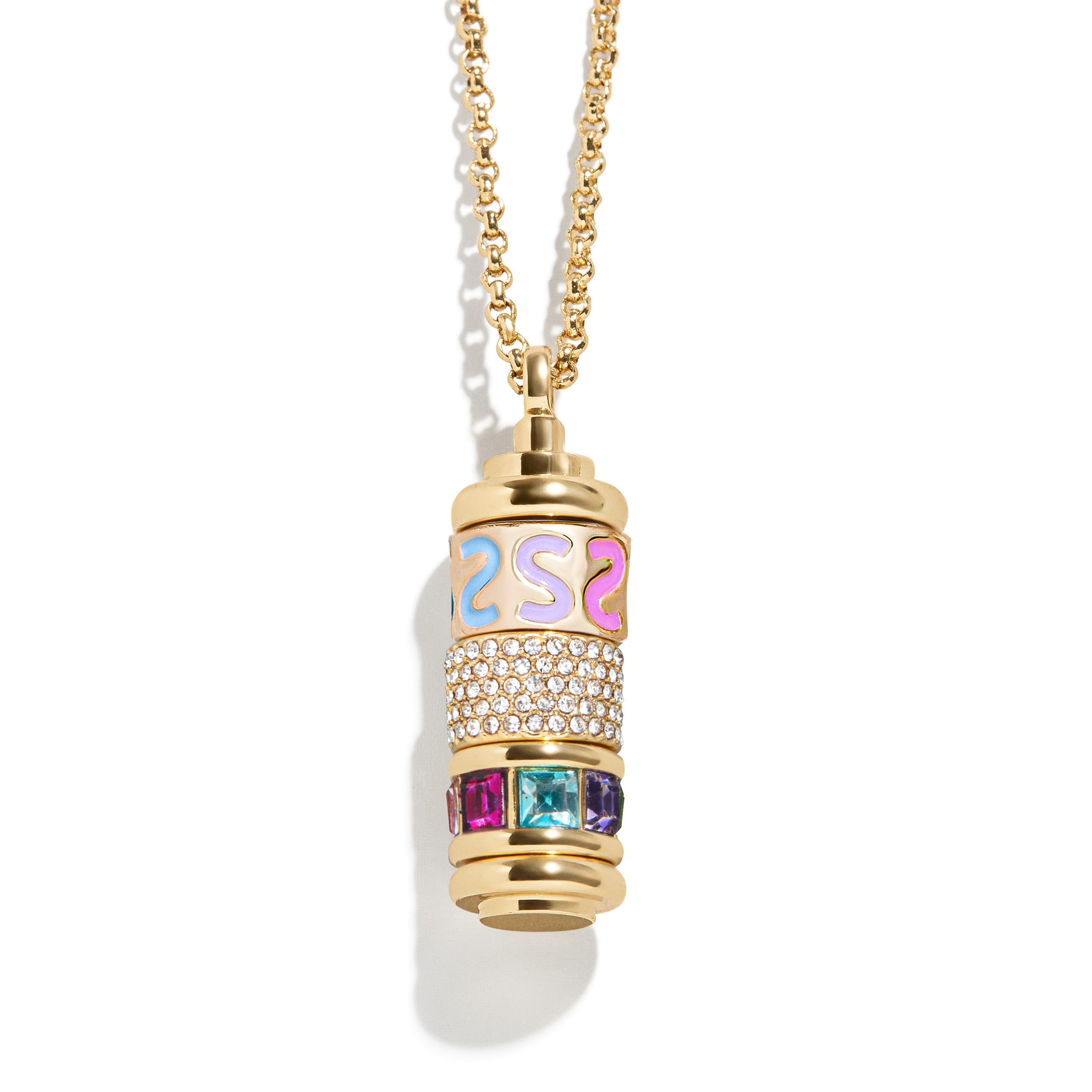 BaubleBar Initial Spinner Charm Necklace