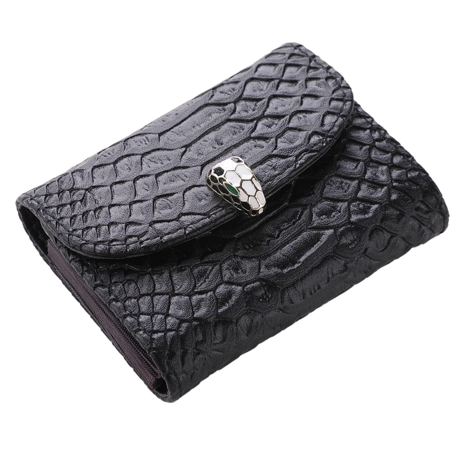 Kuber Industries Wallet for Women/Men | Card Holder for Men & Women | Leather Wallet for ID, Visiting Card, Business Card, ATM Card Holder | Slim Wallet | Button Closure, Black-picture-10