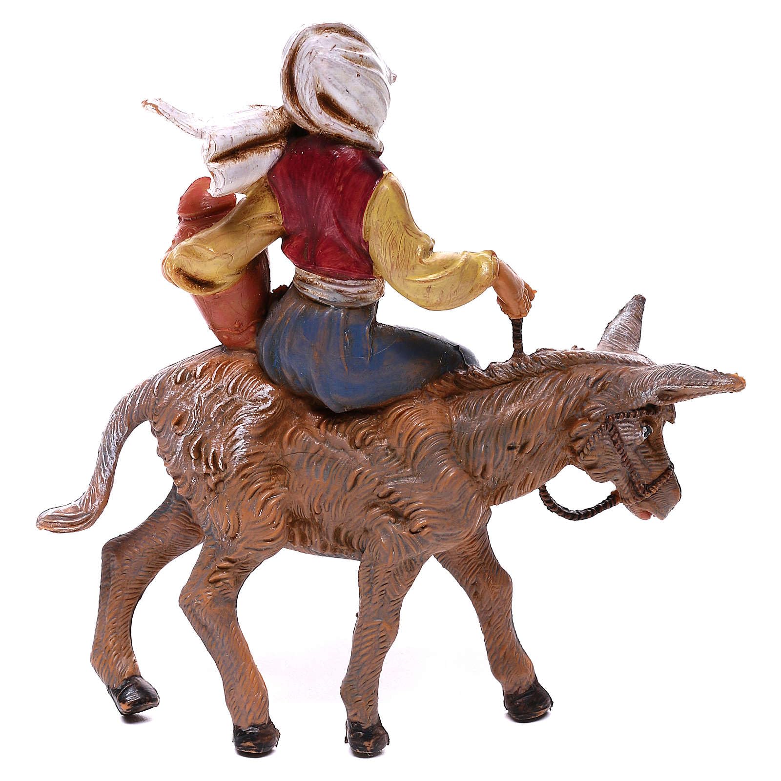 Âne Debout Crèche Fontanini 10cm - Santon Peint à La Main - Résine Haute Qualité