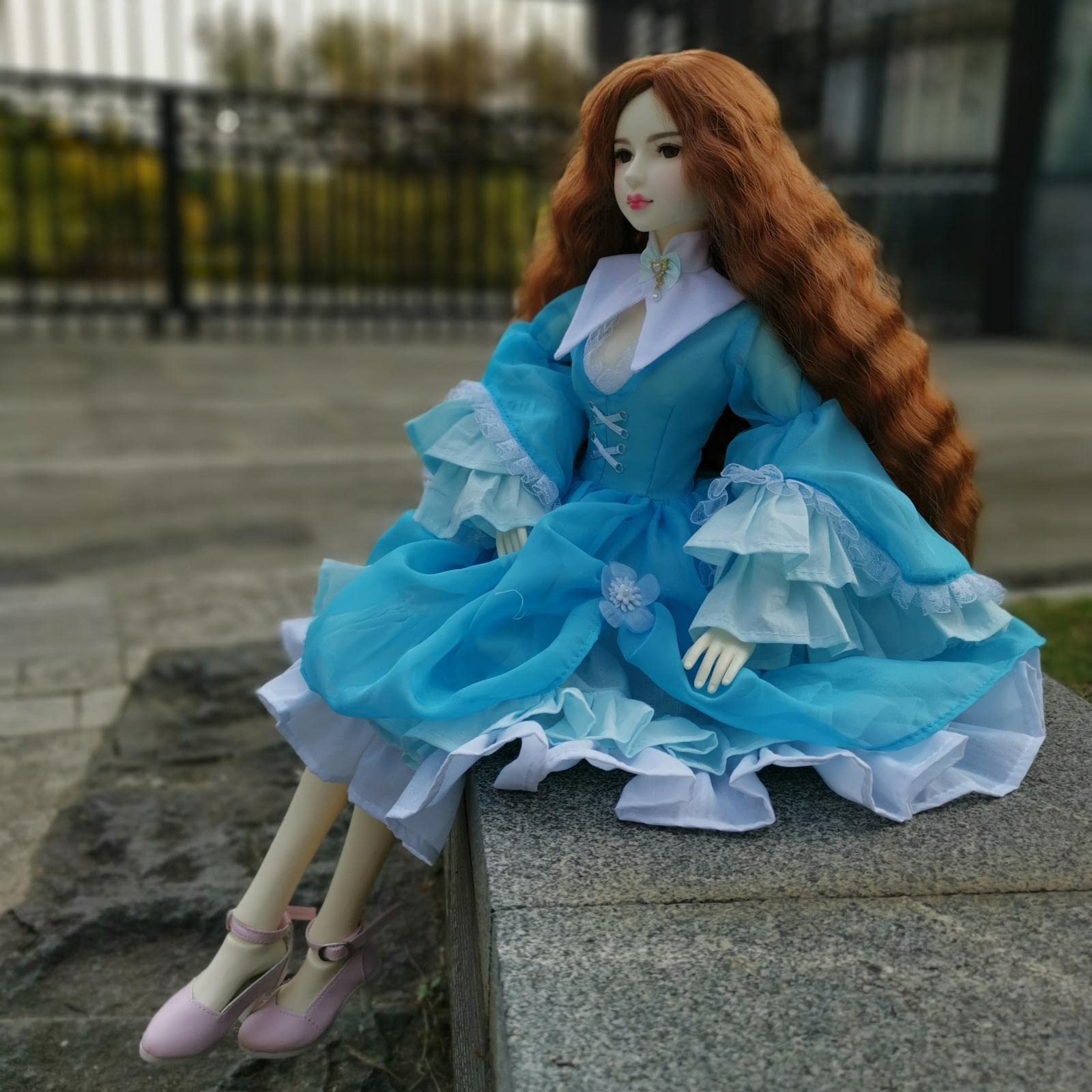 Colcolo Puppenkleid BJD Doll Kleid Weicher Stoff Handgefertigt Mode Kleider für Kinder Mädchen Fantasievolles Spiel Geschenk, Blau