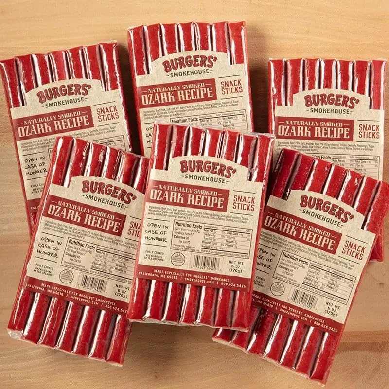 Burgers' Smokehouse Ozark Sausage Snack Sticks - 20 six ounce packages